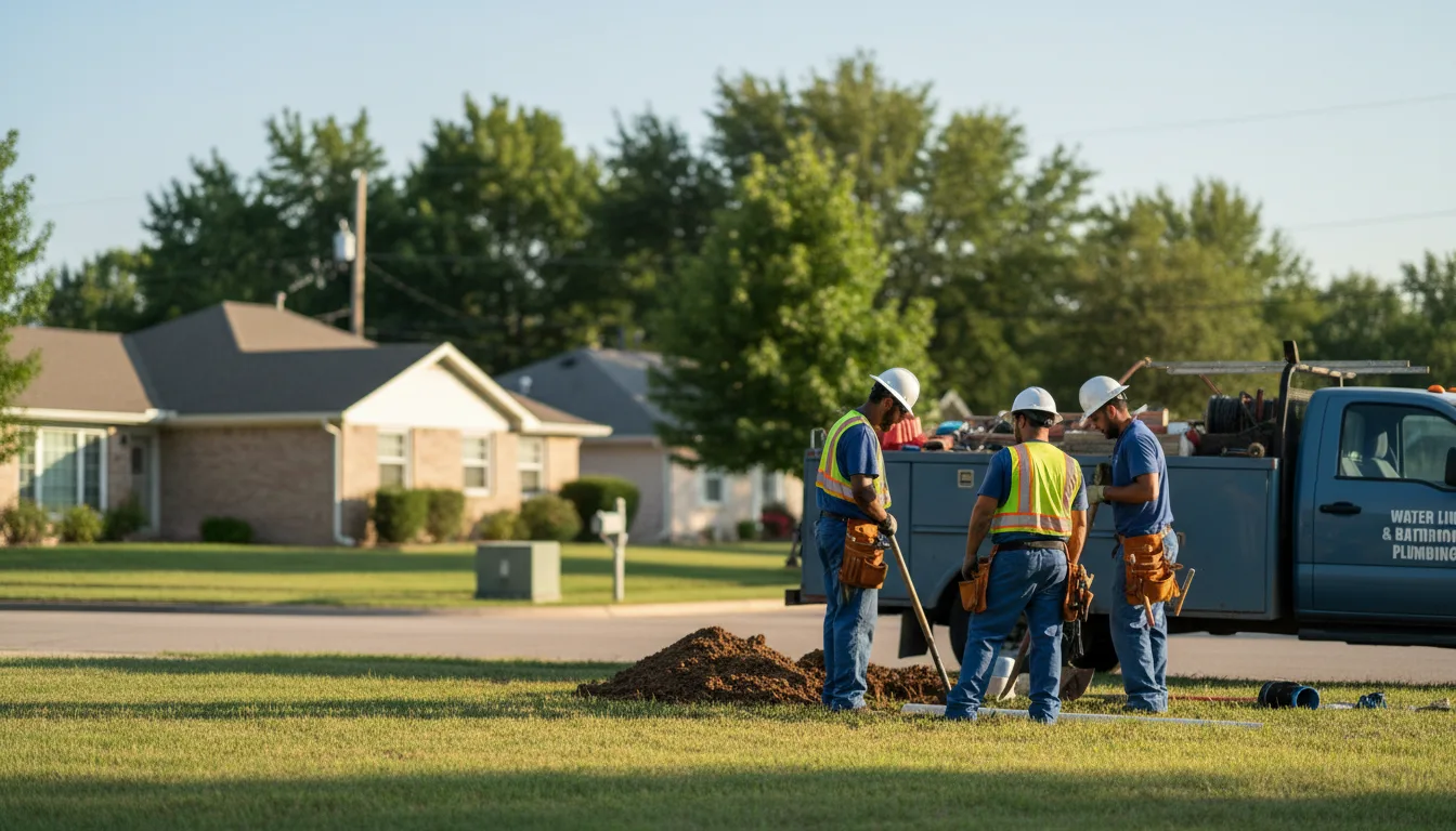 Residential water line and bathroom plumbing service in Kingsley, IA